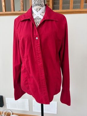 Rafaella Red Button-Down Shirt